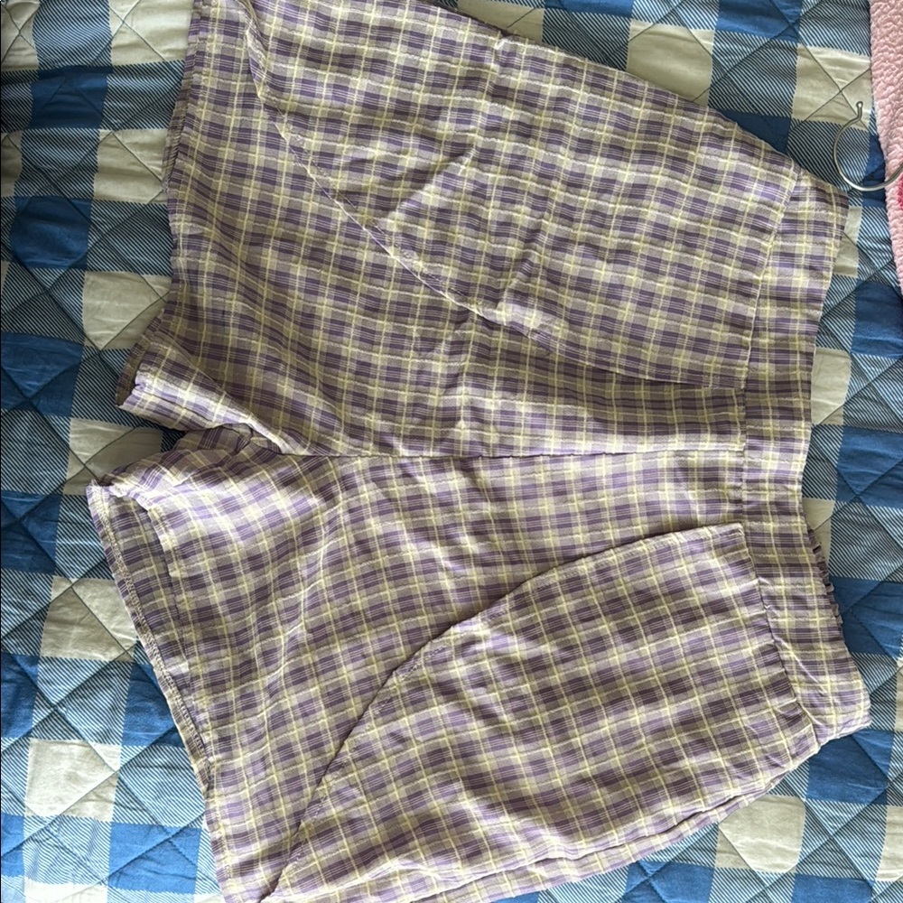 Hayden Lilac and Cream Plaid Shorts